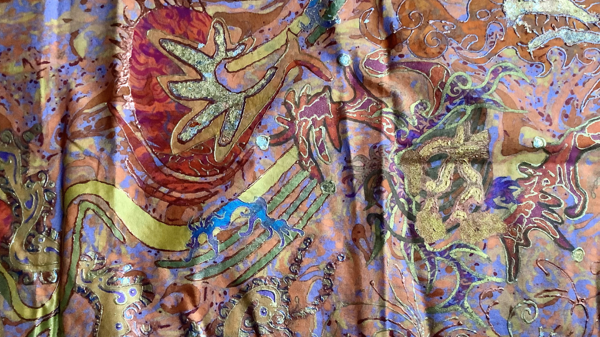 Marble with embellished paint